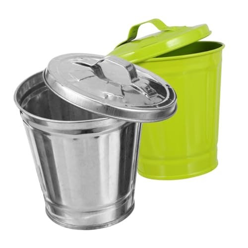 HAPINARY 2 Stück Tisch Vorratsdose Desktop Vorratsdose Tisch Mülleimer Schreibtisch Mülleimer Schreibtisch Mülleimer Multifunktionaler Aufbewahrungshalter Schreibtisch Mülleimer Kleiner von HAPINARY