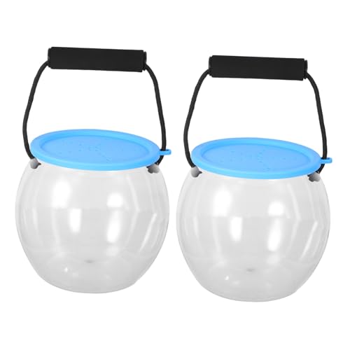 HAPINARY 2 Stück Tragbarer Transparenter Fischbehälter für Leicht Vielseitig für Strandurlaub Outdoor-fischen und Kleines Aquarium Handlich und Bruchsicher für Fang und Freilassen von HAPINARY
