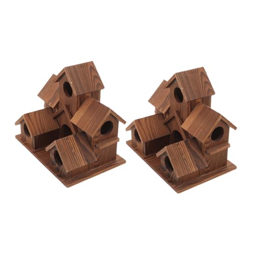HAPINARY 2 Stück Wetterfeste Holz-vogelhäuser im Rustikalen Landhausstil mit Integriertem Futterspender Wetterbeständige Nistkästen für Garten Terrasse und Außenbereich HAPINARY 2 Stück Wetterfeste Holz-vogelhäuser im Rustikalen Landhausstil mit Integriertem Futterspender Wetterbeständige Nistkästen für Garten Terrasse und Außenbereich von HAPINARY