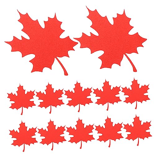HAPINARY 20 Stück Teiliges Glitzernde Ahornblätter Papier Ausschnitte Herbstliche Streudeko für Erntedankfest und Herbstparty Handgeschnittene Rote Maple Leaves Ornament Dekoration von HAPINARY