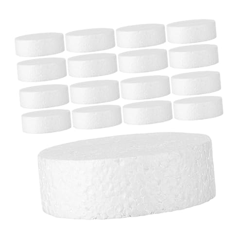 HAPINARY 20 Stück Weiße Runde Schaumstoff Zylinder Bastelblöcke Leicht Zuschneidbar für DIY Kunst Projekte Modellierung Schuldekoration von HAPINARY