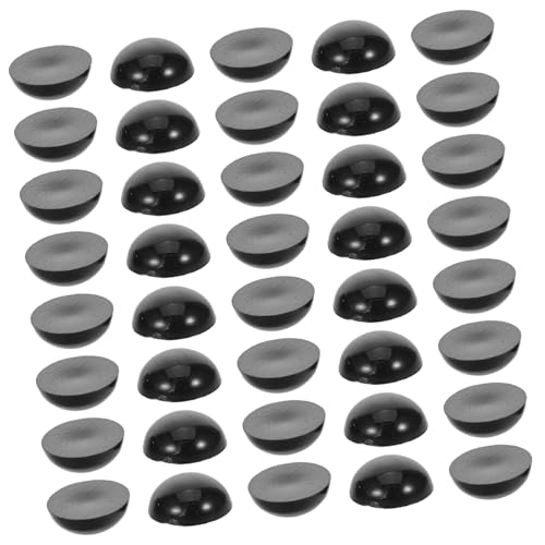 HAPINARY 200 Stück Halbkreis Schwarze Kunststoff Puppenaugen Flach Rückseite für DIY Plüschtiere Amigurumi Häkeln Basteln Scrapbooking Puppenherstellung von HAPINARY
