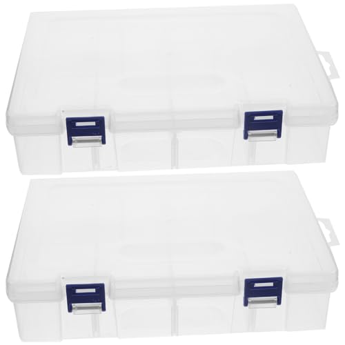 HAPINARY Kunststoffbox Mit Deckel Aufbewahrungsbox Für Schmuck Fächer-Organizer Wiederverwendbar Transparent Geeignet Für Perlen Und Bastelmaterial von HAPINARY