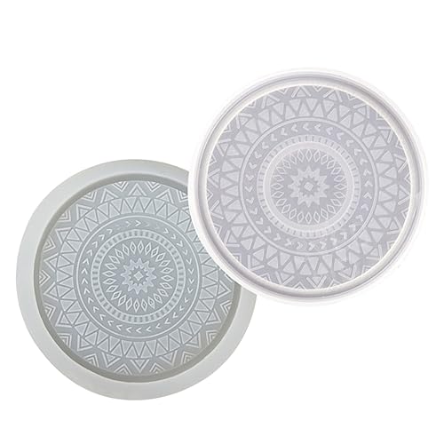 HAPINARY 2Stücke Silikon Untersetzer Formen für Epoxidharz DIY Schimmel für Handwerksprojekte Runde Langlebige Gießform und Transparent HAPINARY 2Stücke Silikon Untersetzer Formen für Epoxidharz DIY Schimmel für Handwerksprojekte Runde Langlebige Gießform und Transparent von HAPINARY