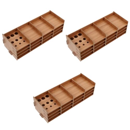 HAPINARY 3 Sätze Aufbewahrungsbox mit Fächern für Diamantmalerei Langlebiges Organizer Tablett mit Stiftehalter für Aufbewahrung von Diamantkunst Werkzeugen und DIY Zubehör von HAPINARY