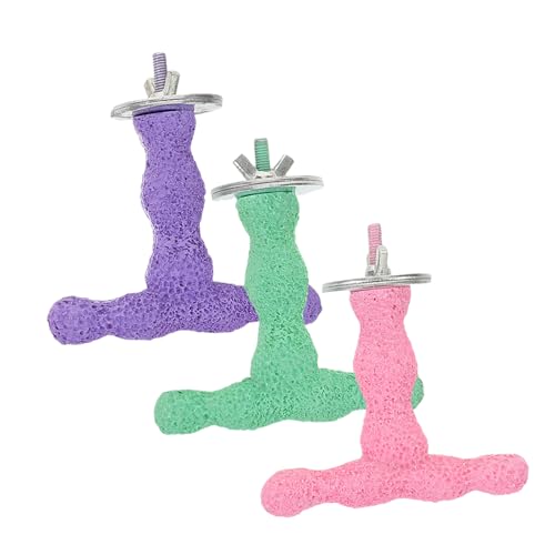 HAPINARY 3 Stück Förmige Papageiensitzstange Mineralstein Krallenschleifende Vogelstange für Wellensittiche Nymphensittiche Conures Stabiler Vogelkäfig sitzstock Bewegung HAPINARY 3 Stück Förmige Papageiensitzstange Mineralstein Krallenschleifende Vogelstange für Wellensittiche Nymphensittiche Conures Stabiler Vogelkäfig sitzstock Bewegung von HAPINARY