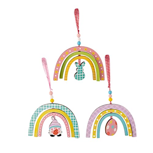 HAPINARY 3-teiliges Holz Regenbogen Ornament Dekoration Zum Aufhängen Handwerklich Gefertigt HAPINARY 3-teiliges Holz Regenbogen Ornament Dekoration Zum Aufhängen Handwerklich Gefertigt von HAPINARY