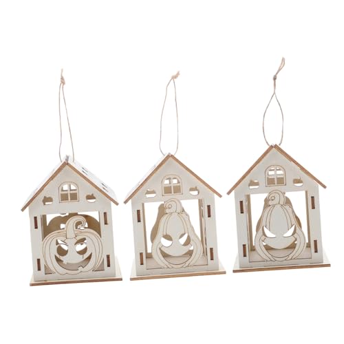 HAPINARY 3 Stück Teiliges Halloween Holzanhänger Set Unfertige Kürbishäuser aus Stabilem Holz für DIY Basteln Halloween Deko Kompakt Vielseitig für Tisch Wohnraumgestaltung HAPINARY 3 Stück Teiliges Halloween Holzanhänger Set Unfertige Kürbishäuser aus Stabilem Holz für DIY Basteln Halloween Deko Kompakt Vielseitig für Tisch Wohnraumgestaltung von HAPINARY