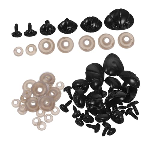 HAPINARY 30 Stück Kunststoffnasen Mit Unterlegscheiben Für Kuscheltiere Plüschtiere Bastelzubehör von HAPINARY