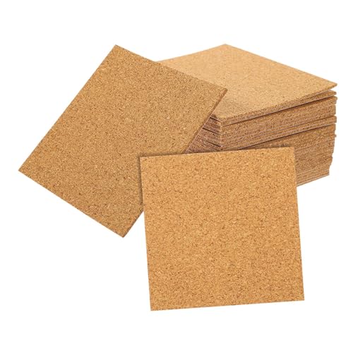 HAPINARY 30 Stück Teiliges Selbstklebende Korkplatten Zuschneidbar Beschreibbare Korkuntersetzer für Diy-wanddeko Praktische Korktafeln für Büro Kinderzimmer und Wohnräume von HAPINARY