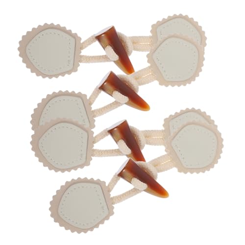 HAPINARY 4 Paare DIY Hornknöpfe für Stoff Knopfverschluss Toggle Buttons mit Schlaufe Langlebige Lederverschlüsse Installieren für DIY Kleidung und Bastelprojekte von HAPINARY