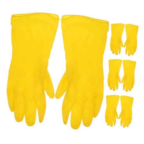 HAPINARY 4 Paare PVC Spülhandschuhe Extra Rutschfest Küchenhandschuhe Hausarbeit Handschuhe Mittelgroß Flexibel Robust für Geschirrwäsche und von HAPINARY