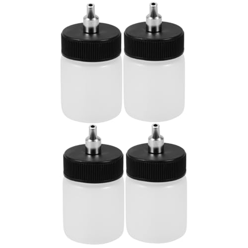 HAPINARY 4 Stück Airbrush Farbflaschen Aus Kunststoff, Wiederverwendbar, Pigmentbecher, Mini Leerflasche Zum Malen, Airbrush Farbbehälter, Malflasche, Farbmischbecher, Airbrush Topf, von HAPINARY