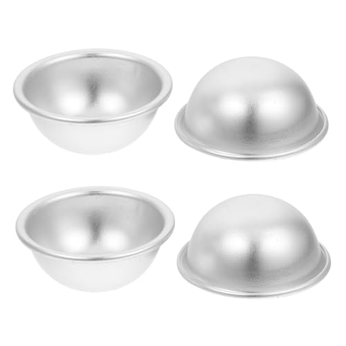 HAPINARY 4 Stück Aluminium-halbkugelformen Kugelformen Für Badebomben Diy-kuchenformen 45 X 2 Cm Zum Formen Von Lebensmitteln Und Badebomben von HAPINARY