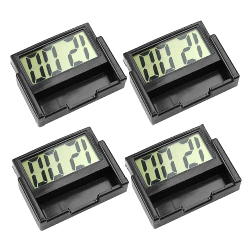 HAPINARY 4 Stück Digitale Mini uhren für Auto Elektronische Fahrzeug uhr mit Großem Display Klare Zahlen Präzise Robustes Kunststoffgehäuse für Armaturenbrett und Schreibtisch HAPINARY 4 Stück Digitale Mini uhren für Auto Elektronische Fahrzeug uhr mit Großem Display Klare Zahlen Präzise Robustes Kunststoffgehäuse für Armaturenbrett und Schreibtisch von HAPINARY