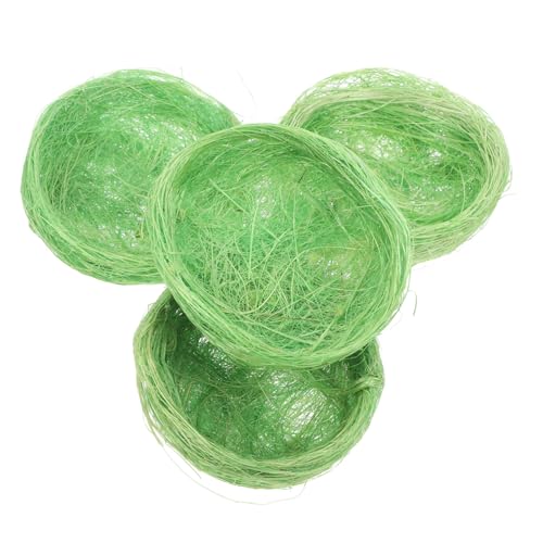 HAPINARY 4 Stück Handgefertigtes Vogelnester aus Dickem Jutegarn Atmungsaktiv und Robust Vielseitig als Gartenornament und Vogelkäfigzubehör für Wellensittiche Papageien und Andere von HAPINARY