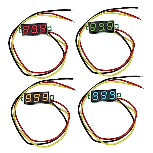 HAPINARY 4 Stück Teiliges Digitales Dc Voltmeter mit Drähten Batterie Spannungsmonitor für Motorrad Stabile Spannungsüberwachung Reverse Schutz Kompakt und Langlebig HAPINARY 4 Stück Teiliges Digitales Dc Voltmeter mit Drähten Batterie Spannungsmonitor für Motorrad Stabile Spannungsüberwachung Reverse Schutz Kompakt und Langlebig von HAPINARY
