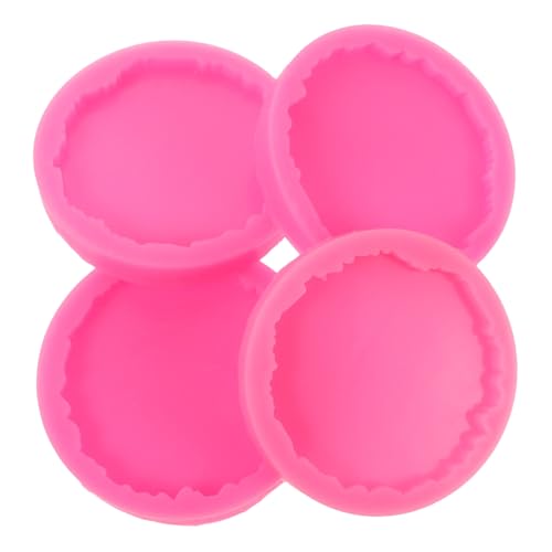 HAPINARY 4 Stück Teiliges Silikon Epoxidharz Gießform Unregelmäßige Runde Untersetzer DIY Bastelformen für Tischschutz und Wohnkultur von HAPINARY