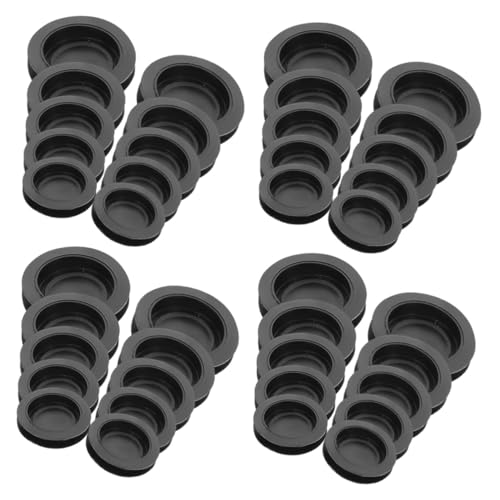 HAPINARY 40 Stück Runde Sparschwein Stopper aus Schwarzem Gummi Ersatzverschluss für Spardosen mit Innendurchmesser Langlebige Geldbox Bodenabdeckung Einfach zu Montieren und Vielseitig von HAPINARY