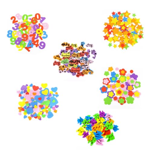 HAPINARY 5 Packungen Fünf punkte Schwamm Patch Aufkleber Bunte DIY Bastelaccessoires für Kinderzimmer Wanddeko Scrapbooking Weihnachten Kindergarten von HAPINARY