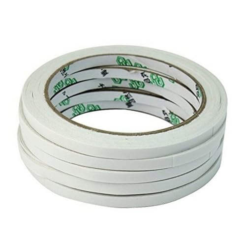 HAPINARY 5 Stück Doppelseitiges Klebeband Weiß Starkes Selbstklebeband für Büro Basteln Scrapbooking Geschenkverpackung und DIY Kunsthandwerk HAPINARY 5 Stück Doppelseitiges Klebeband Weiß Starkes Selbstklebeband für Büro Basteln Scrapbooking Geschenkverpackung und DIY Kunsthandwerk von HAPINARY