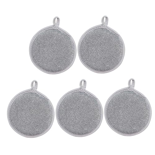 HAPINARY 5 Stück Teiliges Doppelseitig mit Silbernem Draht Langlebig Kratzfrei Hochabsorbierend Vielseitig für Geschirr Oberflächenreinigung in Haushalt und Küche HAPINARY 5 Stück Teiliges Doppelseitig mit Silbernem Draht Langlebig Kratzfrei Hochabsorbierend Vielseitig für Geschirr Oberflächenreinigung in Haushalt und Küche von HAPINARY