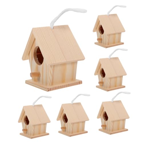 HAPINARY 5 Stück Teiliges Mini Vogelhaus aus Holz Künstliches Vogelnest Ornament Hängend für Garten und Innenbereich Naturgetreue Nachbildung Vielseitige Dekoration für Zufällige Farbe HAPINARY 5 Stück Teiliges Mini Vogelhaus aus Holz Künstliches Vogelnest Ornament Hängend für Garten und Innenbereich Naturgetreue Nachbildung Vielseitige Dekoration für Zufällige Farbe von HAPINARY