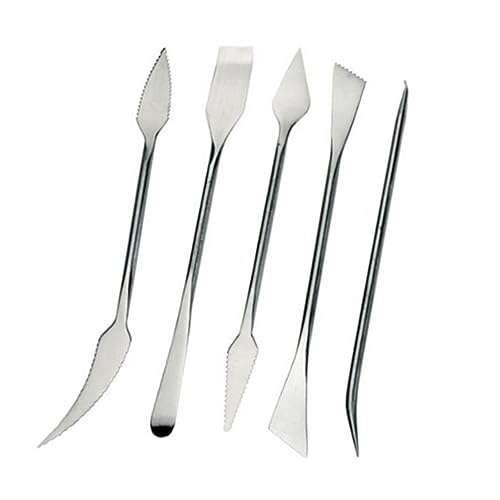 HAPINARY 5 Stück Teiliges Modellierwerkzeug Set aus Rostfreiem Stahl Doppelseitige und Wachsbildhauer Werkzeuge für Skulpturen Bastelprojekte und Feines Formen HAPINARY 5 Stück Teiliges Modellierwerkzeug Set aus Rostfreiem Stahl Doppelseitige und Wachsbildhauer Werkzeuge für Skulpturen Bastelprojekte und Feines Formen von HAPINARY