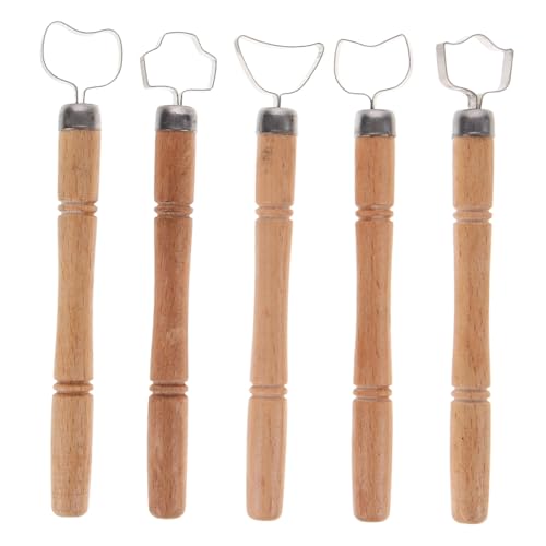 HAPINARY 5stücke Töpferwerkzeug Aus Holz Und Metall Zum Modellieren Und Schnitzen Für Keramik Und Skulpturenprojekte Inklusive Verschiedener Formen Für Bastelarbeiten Und Kunstprojekte von HAPINARY