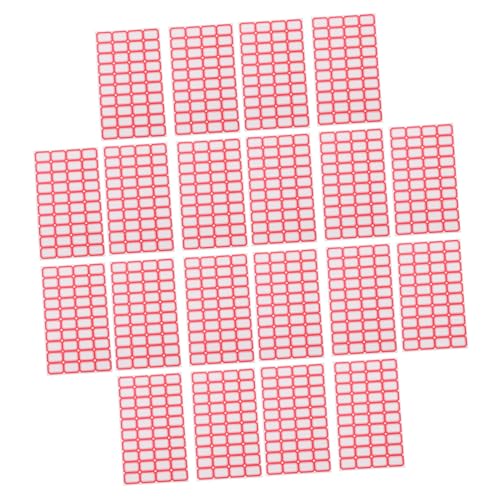 HAPINARY 50 Blatt Selbstklebende Namensetiketten Rote Klebeetiketten Beschriften Kleine Aufkleber für Büro Ordner Umschläge Gläser und Aufbewahrungsboxen von HAPINARY