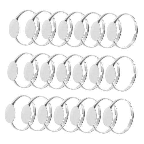 HAPINARY 50stücke Verstellbare Ringrohlinge Leere Ringfassungen Für Schmuckhandwerk Flache Ringsockel Aus Robustem Material von HAPINARY