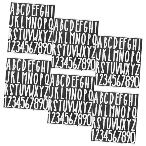 HAPINARY 6blätter Aufkleber Buchstaben Zahlen Selbstklebend Für Briefkästen Fenster Autos Dekoration DIY Projekt von HAPINARY