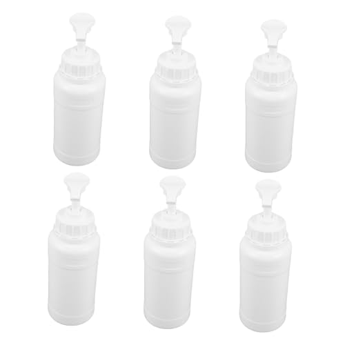 HAPINARY 6 Stück Flüssigseifenspender aus Verstärktem Hdpe Pumpflaschen mit Dickwandigem Behälter Auslaufsicher für Seife Lotion Körperpflege für Badezimmer und Küche von HAPINARY