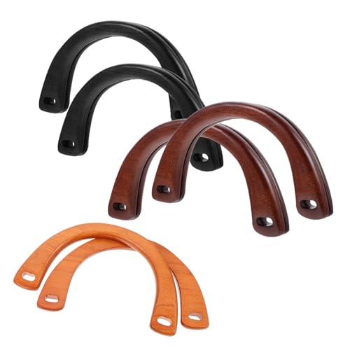 HAPINARY 6 Stück Holz Handtaschen Griffe DIY Ersatzhenkel für Handtaschen Förmige Holzgriffe Zufälliger Farbe für Taschenherstellung und Projekte Zufällige Farbe HAPINARY 6 Stück Holz Handtaschen Griffe DIY Ersatzhenkel für Handtaschen Förmige Holzgriffe Zufälliger Farbe für Taschenherstellung und Projekte Zufällige Farbe von HAPINARY