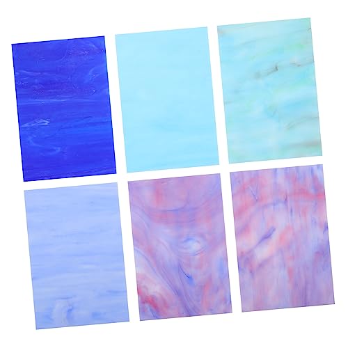 HAPINARY 6 Stück Teiliges Buntglas Farbige Glasblätter für Kirchenfenster Mosaik DIY Bastelarbeiten Kathedralglas Transparent Vielseitig für Handwerksprojekte HAPINARY 6 Stück Teiliges Buntglas Farbige Glasblätter für Kirchenfenster Mosaik DIY Bastelarbeiten Kathedralglas Transparent Vielseitig für Handwerksprojekte von HAPINARY