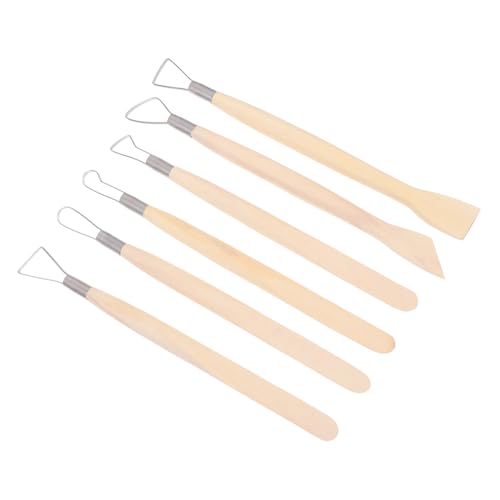 HAPINARY 6 Stück Teiliges Clay Sculpting Tool aus Edelstahl Vielseitige Modellierwerkzeuge für Tonarbeiten DIY skulpturen Schnelles Formen Glätten und Präzises Carving für Anfänger und von HAPINARY