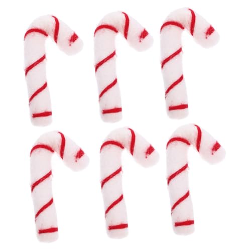 HAPINARY 6 Stück Teiliges DIY Candy Cane Charms Filzwolle Langlebige Weiße Weihnachtsanhänger für Bastelprojekte Geschenkdeko und Festlichen Baumschmuck Charmante DIY Accessoires für HAPINARY 6 Stück Teiliges DIY Candy Cane Charms Filzwolle Langlebige Weiße Weihnachtsanhänger für Bastelprojekte Geschenkdeko und Festlichen Baumschmuck Charmante DIY Accessoires für von HAPINARY