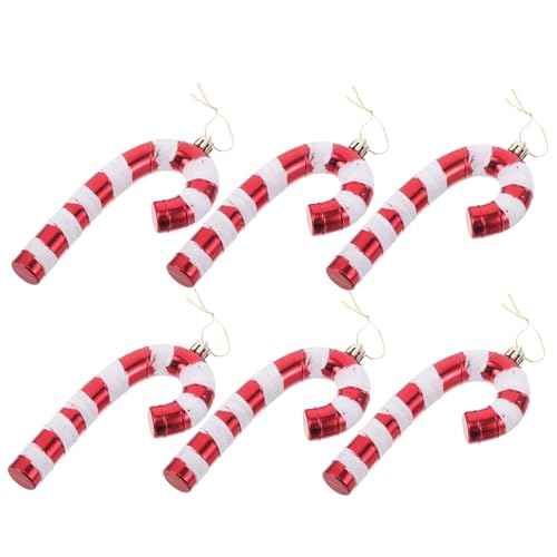HAPINARY 6stücke Große Bemalte Zuckerstangen Hängeornamente Für Weihnachtsbaum Büro Zuhause Dekoration Weihnachten Feiertage Neujahrsparty von HAPINARY