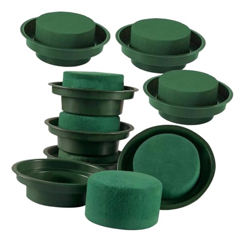 HAPINARY 8 Stück Teiliges Grünes Steckmasse Schalen Blumensteckschaum für Hochzeit Party DIY Blumengestecke Hohe Wasseraufnahme Nachhaltiges Material für Tischdekoration und Eventgestaltung von HAPINARY