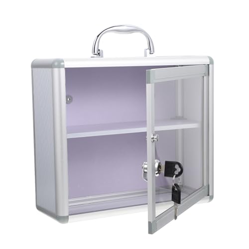 HAPINARY Abschließbare Wand medizinbox mit Großer Kapazität Mehrschichtiger Apothekerschrank für Haushalt und Gemeinschaft Praktische Medikamentenaufbewahrung Sichtbare Verriegelung von HAPINARY