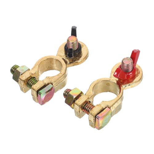 HAPINARY Auto Batteriepolklemmen aus Massivem Messing Plus Minusklemmen für Pkw Lkw Boote Hitze Korrosionsbeständig Sichere Elektrische Verbindung Robuste Terminalanschlüsse von HAPINARY