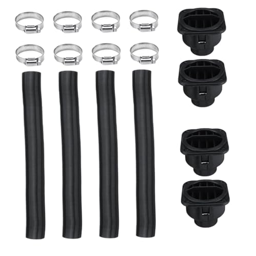 HAPINARY Auto Heizungsrohr Set Kantigem Auslass Drehgelenk und Clips Flexibles Aluminiumfolie Heizlüfter Luftauslass Ersatz für Standheizung Auto Lkw Boot von HAPINARY