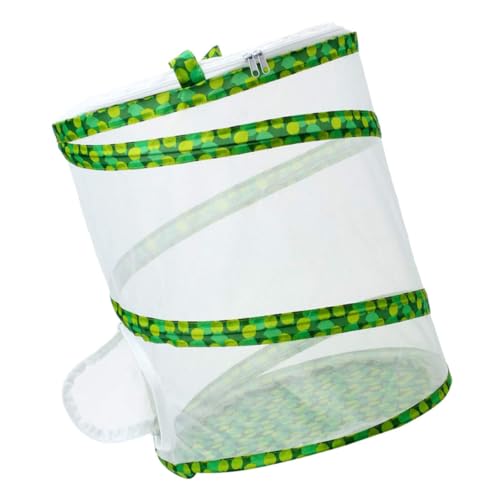 HAPINARY Beobachtungskasten Gitterkäfig Terrarium Stammspielzeug Zur Naturerkundung Fliegen Mesh-lebensraum Gehege Für Stabheuschrecken Im Freien Schmetterling Atmungsaktives Netz Green von HAPINARY