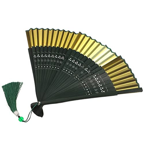 HAPINARY Chinesischer Faltfächer mit Quaste Handgemachter Bambus Handfächer Faltbar Eleganter Retro Stil für Party Hochzeit Selbstgemacht Dekoration von HAPINARY
