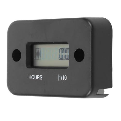 HAPINARY Digitaler Betriebsstundenzähler für Außenbordmotoren LCD Anzeige Präzise Zeitmessung Installieren für Generatoren Rasenmäher und Motorräder von HAPINARY