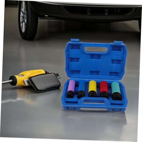 HAPINARY Drive Impact Lug Nut Socket Set mit Langem Schaft Rutschfeste Schutzhülse Dünnwandig für Tiefsitzende Radmuttern Schnelles Reifenwechsel Werkzeug Schützt Felgen bei Pannenhilfe von HAPINARY