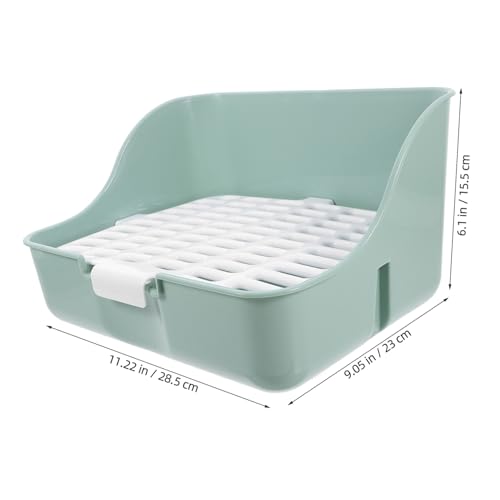 HAPINARY Ecktoilette für Kleintiere Stabile Ecken Kaninchentoilette Spritzschutzfreundlich für Meerschweinchen Zwergkaninchen Frettchen Hygienische Tier Toilette für Kleine Haustiere von HAPINARY