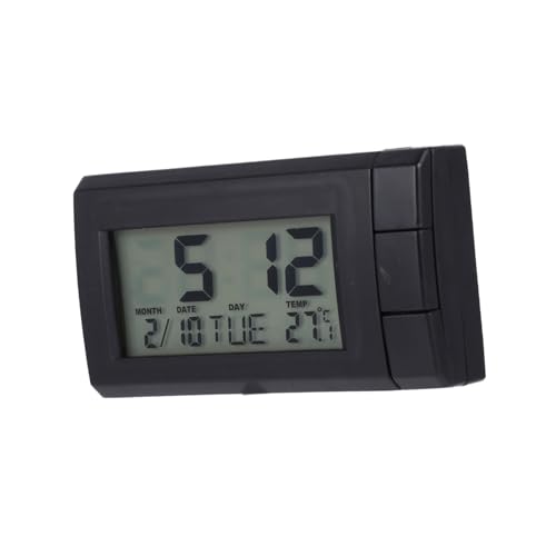 HAPINARY Elektronische Auto-uhr mit Thermometer Selbstklebende Digitaluhr für Armaturenbrett Kalenderanzeige Energiesparend Einfache Installation Langlebiges Material Geeignet für HAPINARY Elektronische Auto-uhr mit Thermometer Selbstklebende Digitaluhr für Armaturenbrett Kalenderanzeige Energiesparend Einfache Installation Langlebiges Material Geeignet für von HAPINARY