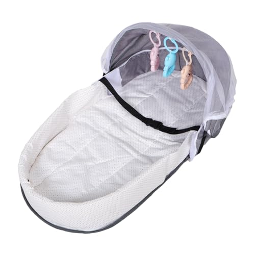 HAPINARY Faltbare Babywiege Aus Netzgewebe Waschbar Und Tragbar Mit Sonnenschutz Für Neugeborene Und Kleinkinder Atmungsaktiv Für Geruhigten Schlaf HAPINARY Faltbare Babywiege Aus Netzgewebe Waschbar Und Tragbar Mit Sonnenschutz Für Neugeborene Und Kleinkinder Atmungsaktiv Für Geruhigten Schlaf von HAPINARY