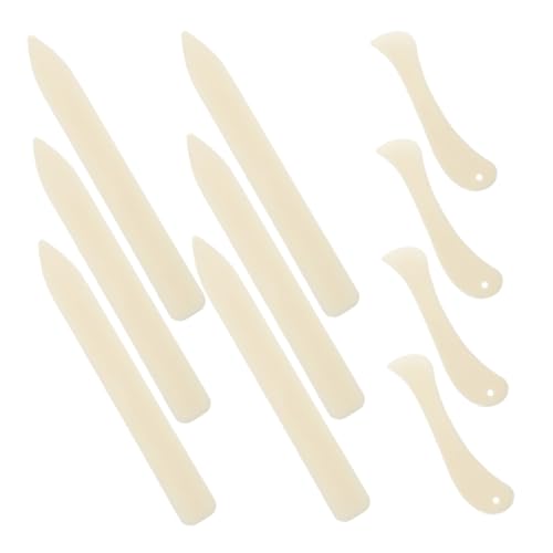 HAPINARY Falzwerkzeug Kunststoff Bone Folder Papier Falten und Rillen Gerade Gebogen Für Lederhandwerk Buchbindung Scrapbooking Kartenherstellung Robust und Kompakt von HAPINARY